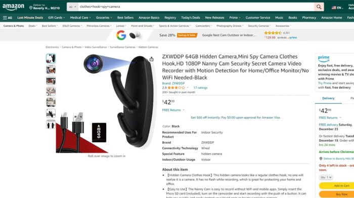 Navfalcon hidden camera detector amazon