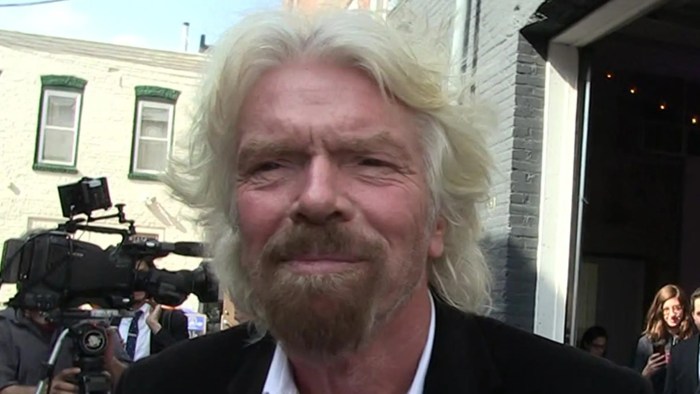 Richard branson celebrity check in