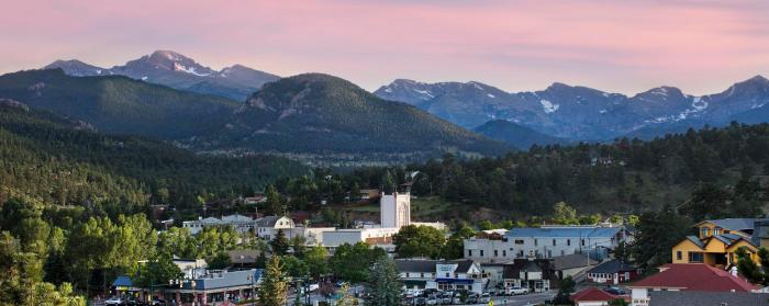 Estes park base winter adventures rocky mountains