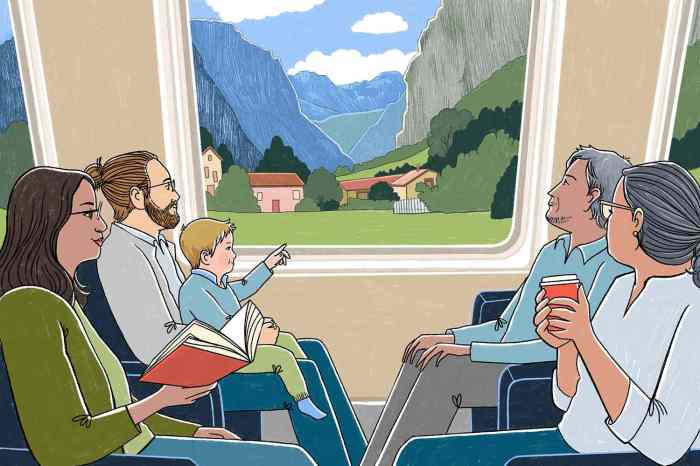 Multigenerational family train travel italy switzerland
