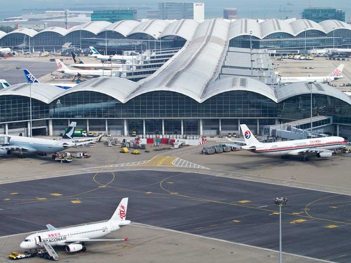 Hong kong airport disinfecting booths