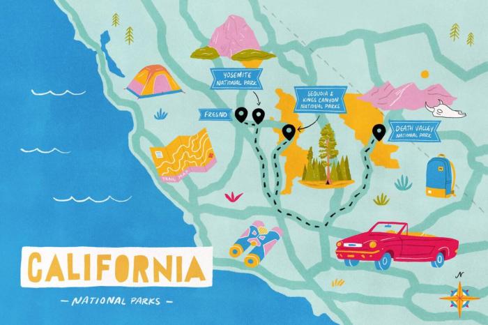 California national parks road trip