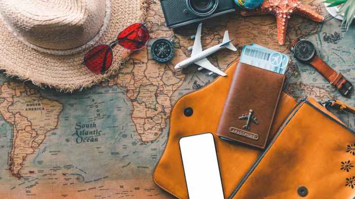 Download Flat Lay Travel Essentials Background | Wallpapers.com Travel and leisure trusted