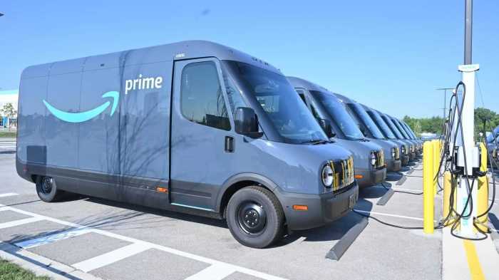 Amazon Installed Over 17,000 Chargers For Its Rivian Electric Van Fleet Amazon personal item travel essentials mom picks